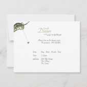 Vangstvliegen Quirky Dinner Invitation Chameleons Kaart (Achterkant)