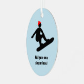 Vangstvliegtuig - Snowboarder in rood pet - jouw t Metalen Ornament (Voorkant links)