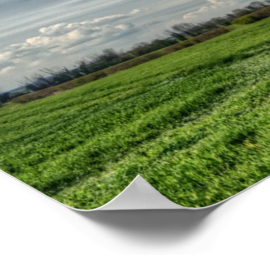 Vangstwolken (kleur HDR) Poster (Hoek)