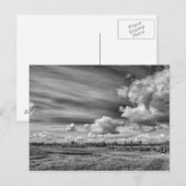 Vangstwolken (zwart-wit) briefkaart (Voorkant / Achterkant)