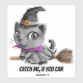 VANGT ME ALS U KUNT KUNNEN DE KAT Sticker FUNNEREN (Vel)