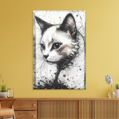 Vanguard Cat Canvas Afdruk (Insitu (Woonkamer))