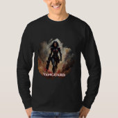 Vanguard – Futuristic Female Warrior T-shirt (Voorkant)