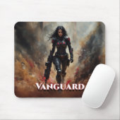 Vanguard – Futuristische Vrouwelijke Krijger Muismat (Met muis)