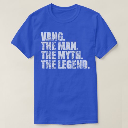 VangVang Achternaam Vang Achternaam V T-shirt (Design voorkant)