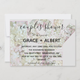 Vanilla aardbei Hydrangeas Couples Shower Kaart