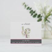 Vanilla aardbei hydrangeas Wedding Save Date P Briefkaart (Staand voorkant)