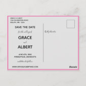 Vanilla aardbei hydrangeas Wedding Save Date P Briefkaart (Achterkant)