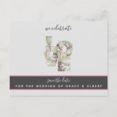 Vanilla aardbei hydrangeas Wedding Save Date P Briefkaart (Voorkant)