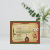 Vanilla Almond Hot Cocaca-kerstrecept KAART (Staand voorkant)