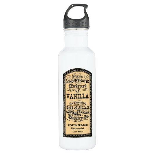  Vanilla Apothecary Label, Gepersonaliseerd Waterfles (Voorkant)