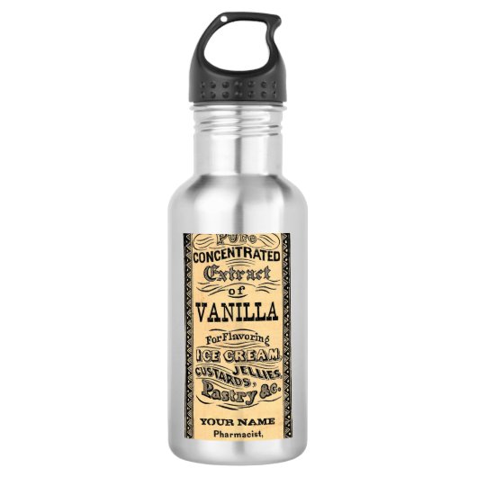  Vanilla Apothecary Label, Gepersonaliseerd Waterfles (Voorkant)