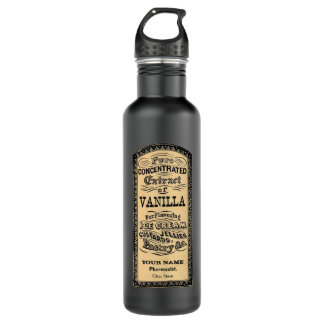 Vanilla Apothecary Label, gepersonaliseerd Waterfles