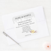 Vanilla Bath Gel Shower Handmade Product Vierkante Sticker (Envelop)