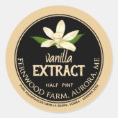 Vanilla Bean Extract Product Label voor Gifting (Voorkant)