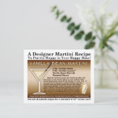 Vanilla Bean Martini Recept Briefkaart (Staand voorkant)