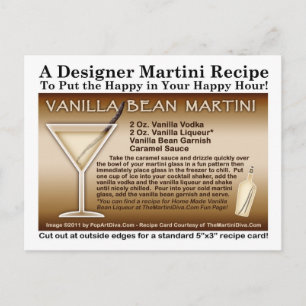 Vanilla Bean Martini Recept Briefkaart