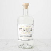 Vanilla Black en Golden Liquor Bottle Label Likeurfles Etiket (Voorkant)