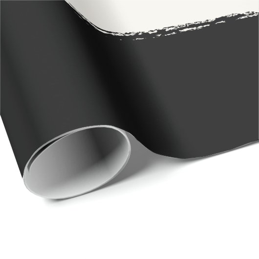 Vanilla & Black Rough Edge Stripes Pattern Weddens Cadeaupapier (Rol Hoek)