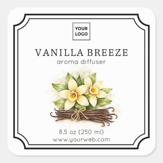 Vanilla Bloemengeur Verspreider Label (Voorkant)