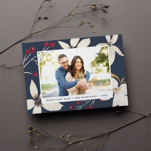 Vanilla Blossom | Nieuwjaarsfotokaart Feestdagenkaart