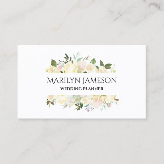 Vanilla Blossom Wedding Planner Visitekaartje (Voorkant)