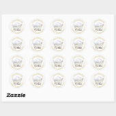 Vanilla Bubble Bath-label Ronde Sticker (Vel)