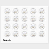 Vanilla Bubble Bath-label Ronde Sticker (Vel)