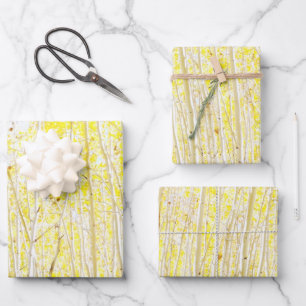 Vanilla Cake Aspen-bomen Inpakpapier Vel