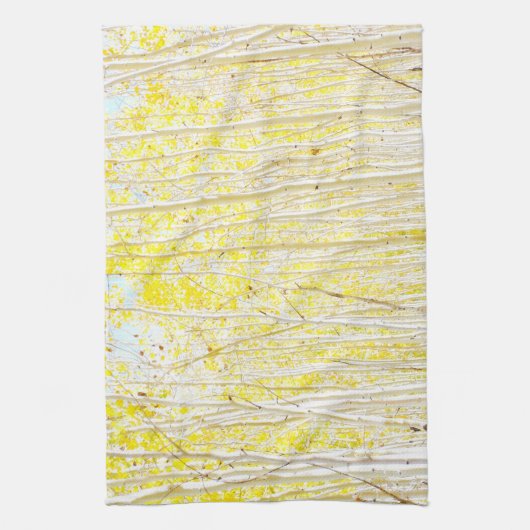 Vanilla Cake Aspen-bomen Theedoek (Verticaal)