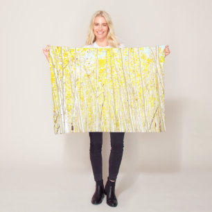 Vanilla Cake Aspen Trees Fleece Deken