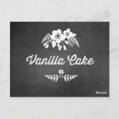 Vanilla Cake Dessert Tafel Teken Krijtbord Briefkaart (Achterkant)