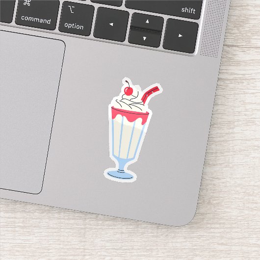 Vanilla Cherry Milkshake Sticker (Detail)