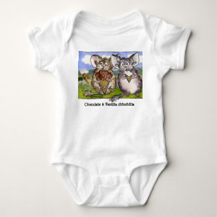 Vanilla Chinchilla Cartoon Funny Baby Romper