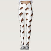 Vanilla Chocolate Ice Cream Sandwich Junk Food Leggings (Voorkant)