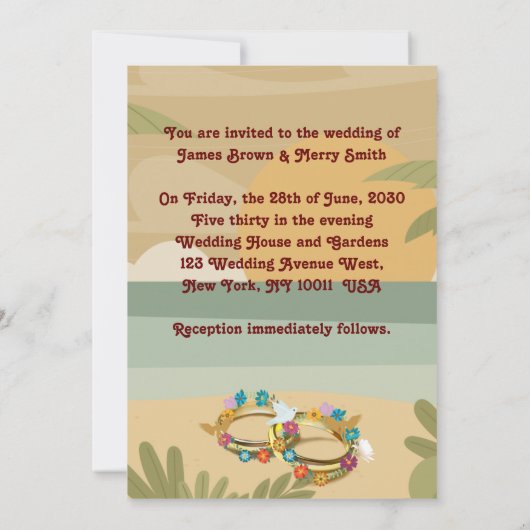 Vanilla Chocolate Ice Creams Beach Weddenschap Kaart (Achterkant)