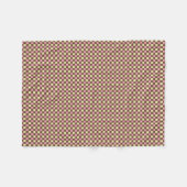 Vanilla Chocolate Strawberry Checkered Pattern Fleece Deken (Voorkant (Horizontaal))