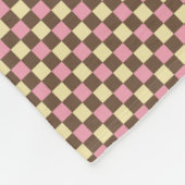 Vanilla Chocolate Strawberry Checkered Pattern Fleece Deken (Hoek)