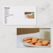 Vanilla Cookies en een glas Visitekaartje (Voorkant / Achterkant)