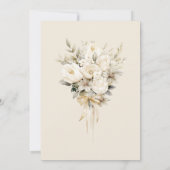 Vanilla Cream Floral 70ste verjaardag chique uitno Kaart (Achterkant)