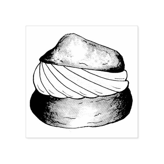 Vanilla Cream Puff Franse gebak Stempel (Afrduk)