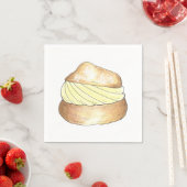 Vanilla Cream Puff French Pastry Dessert Napkins Servet (Insitu)