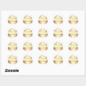 Vanilla Cream Puff Puffs Creampuff Dessert Sticker (Vel)