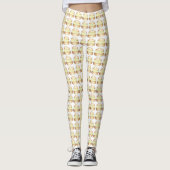 Vanilla Cream Puff Puffs Pastry Dessert Leggings (Voorkant)