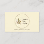 Vanilla Cream Rustic Bakery Chef Homemade Food Visitekaartje (Voorkant)