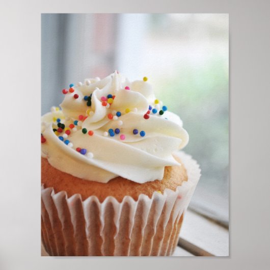 Vanilla Cupcake-foto's afdrukken Poster (Voorkant)