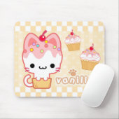Vanilla Cupcake Kat Mousepad Muismat (Met muis)