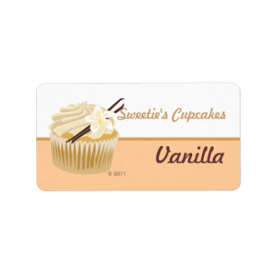 Vanilla Cupcake-labels Etiket