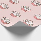 Vanilla Cupcake-omslagpapier Cadeaupapier (Hoek)