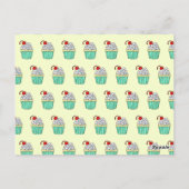 Vanilla Cupcake Recipe Cards Briefkaart (Achterkant)